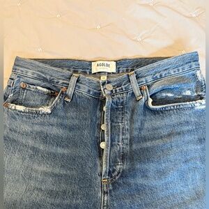 Agolde Riley Crop in Frequency (blue)